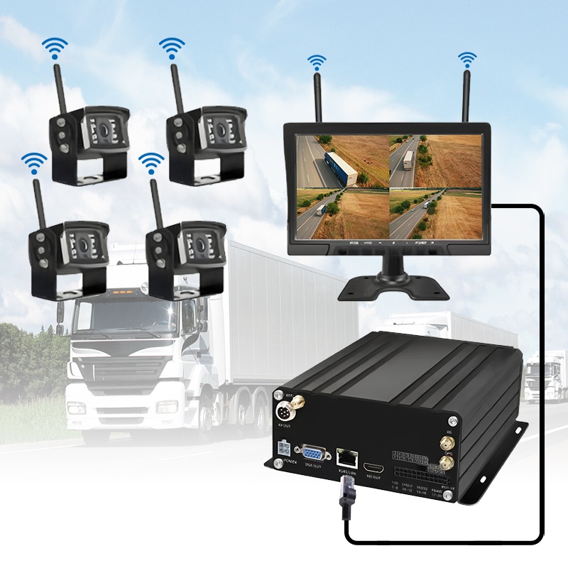 Mobilny system NVR z 10,1-calowym 4-kanałowym bezprzewodowym dyskiem twardym