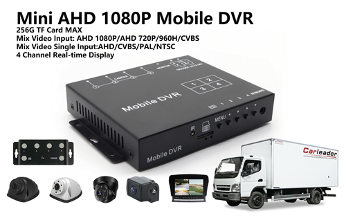 4-kanałowy zestaw mobilnego DVR Mini AHD 1080P z 4 kamerami HD