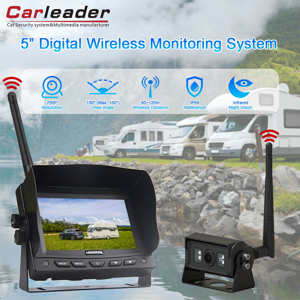 Uaktualnij do inteligentniejszego monitorowania za pomocą 5-calowego systemu bezprzewodowego systemu bezprzewodowego Carleader 2,4G LCD TFT