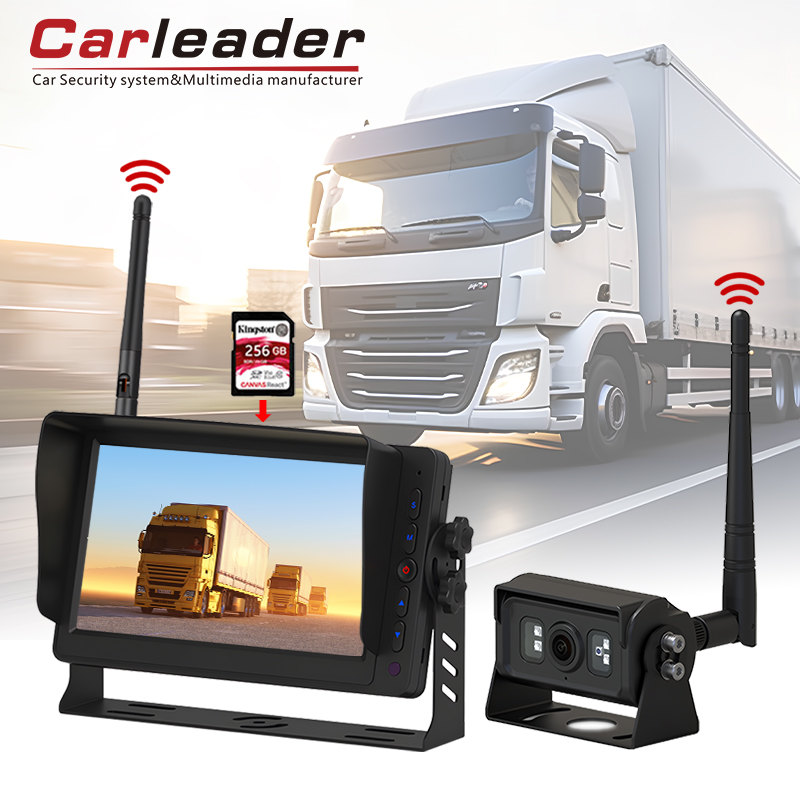 Carleader 7-calowy DVR nagrywanie cyfrowego bezprzewodowego systemu monitorowania 2,4 GHz ---- Zabezpiecz bezpieczeństwo jazdy