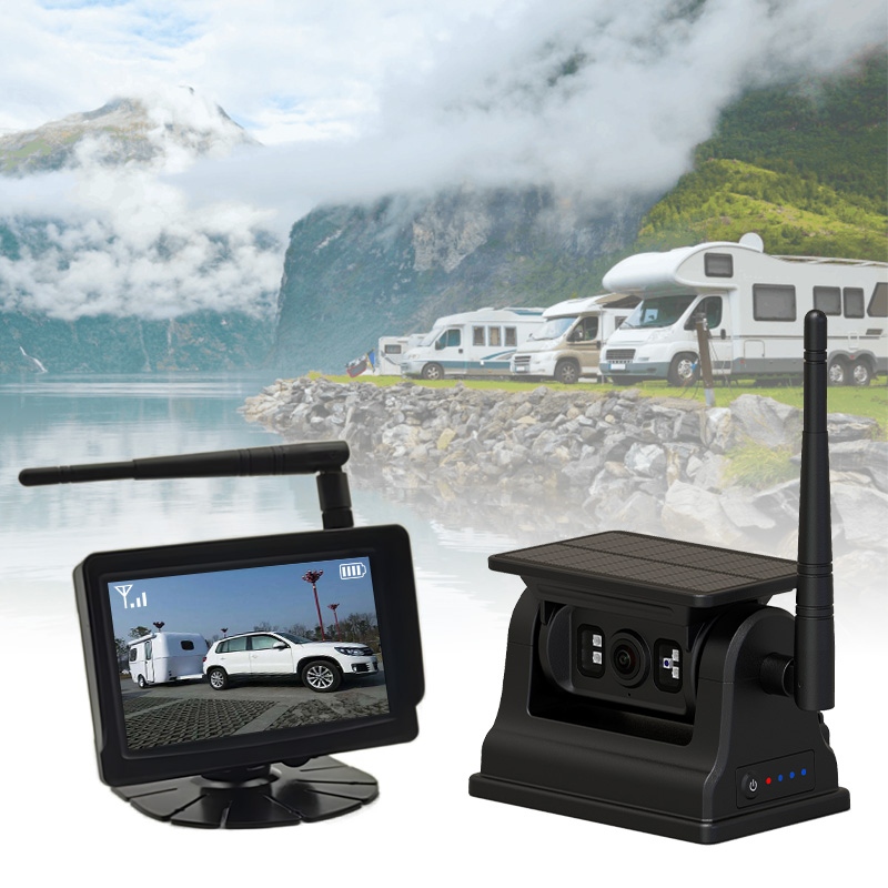 5-calowy bezprzewodowy, zasilany energią słoneczną, magnetyczny system kamer samochodowych --- Twój najlepszy partner w bezpieczniejszej jeździe