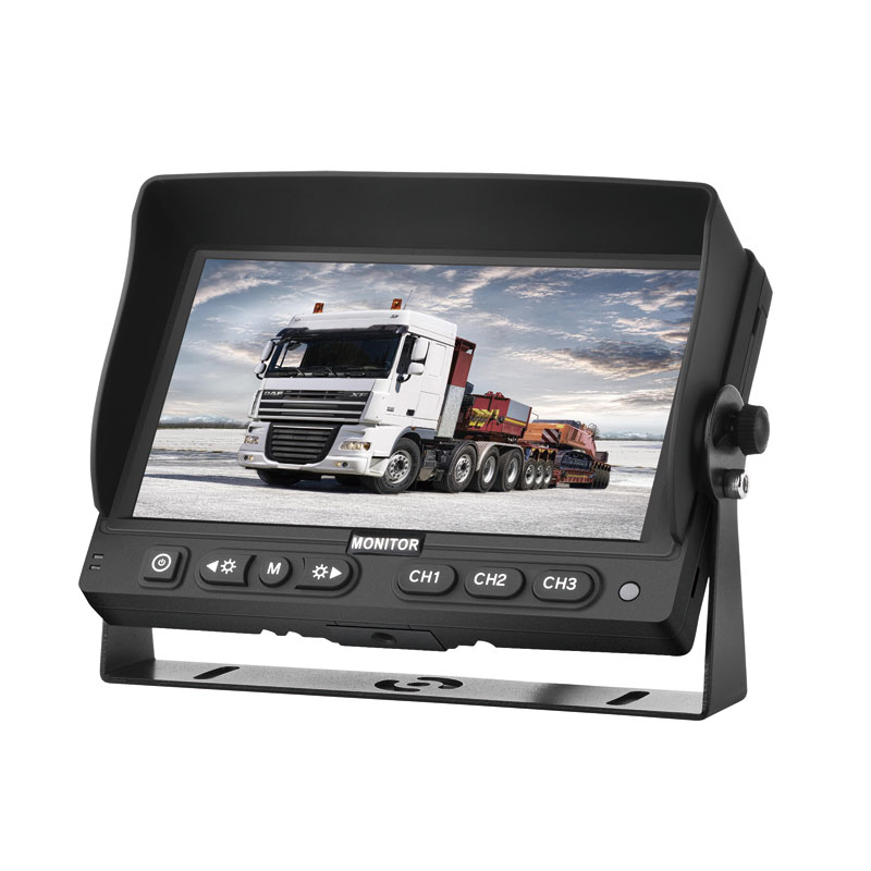 Monitor samochodowy z 3 wejściami wideo